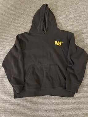 CAT brown hooded sweatshirt,XXL